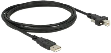 Delock 2m USB 2.0 - 2 m - USB A - USB B - USB 2.0 - Male/Male - Juodas