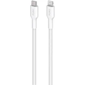 Puro Fabric Cable USB-C to Lightning 1.2 m, baltas kaina