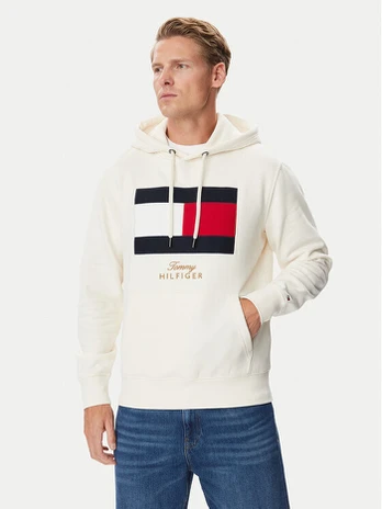 Tommy Hilfiger Džemperis Gifting Flag MW0MW45189 Kreminė Regular Fit