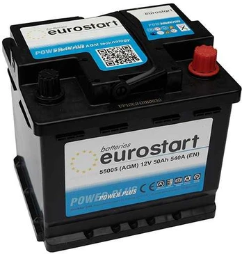 EUROSTART START STOP AGM 50Ah 540A (EN) akumuliatorius