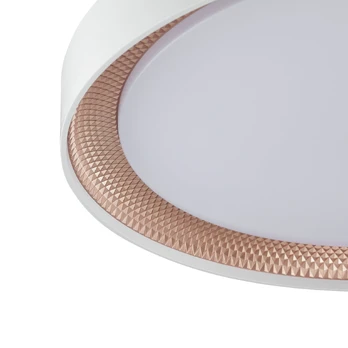 LED lubinis šviestuvas „Waldo“, baltas/rožinis auksas, Ø 48,5 cm, CCT,