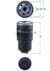 Kuro filtras KNECHT KC 584 kaina