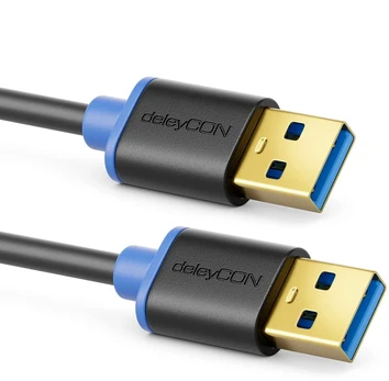 Usb 3.0 A/a kabelis – juodas/mėlynas