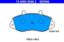 ATE 13.0460-3946.2 Brake pad set