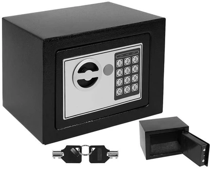 Seifas su elektronine spyna, juodas