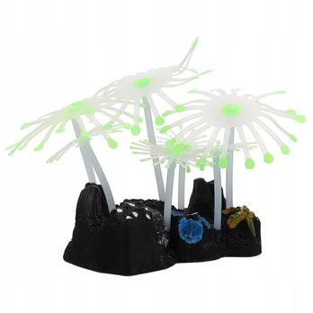 Dirbtinis fluorescencinis anemonas akvariumo augalas
