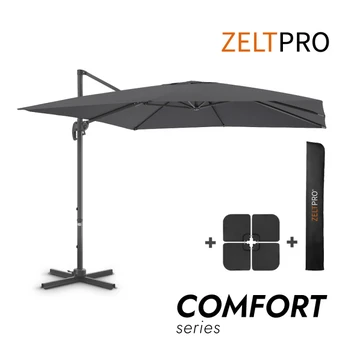 Skėtis su padu ir užvalkalu Comfort Antracito