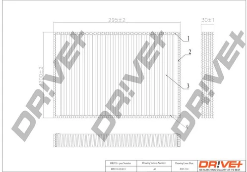 Filtras, salono oras Dr!ve+ DP1110.12.0011