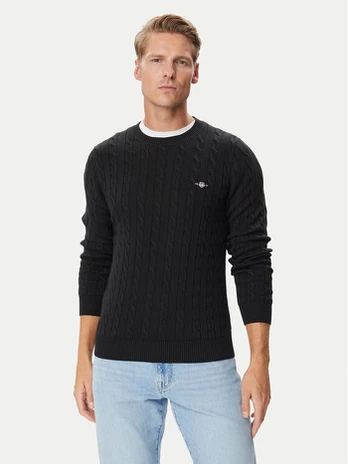 Gant Megztinis 8050601 Juoda Regular Fit