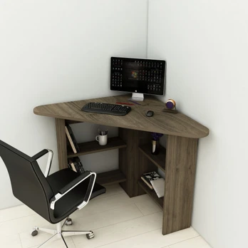 Kampinis rašomasis stalas Kalune Design Corner 550ARN1102, riešuto