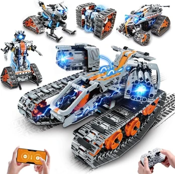 Plaxsoon 5-in-1 transformuojamas konstruktorius su nuotoliniu ir programėlės valdymu