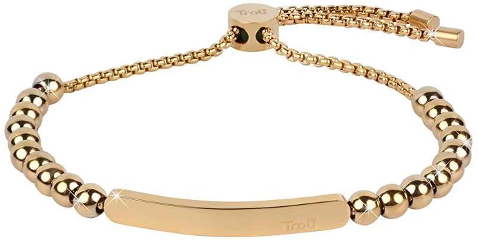 Troli Gold-plated bracelet with steel beads
