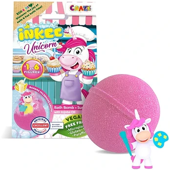 INKEE Bath bomb with a surprise Unicorn Professions 100 g