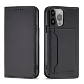 Dėklas Magnet Card Case for iPhone 13 Pro Juodas kaina