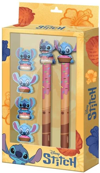 Karactermania Disney Stitch Pen + Pieštukas + 4 erasers pack