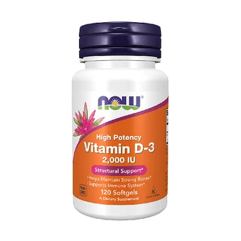 NOW Vitamin D-3 2000 IU - 120 kaps.