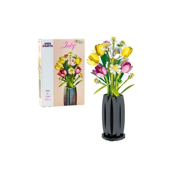 Construction Blocks Bouquet of Tulips in a Vase 1250 pcs.