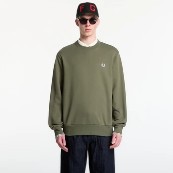Fred Perry Crew Neck Sweatshirt Green - Dydis L (M7535 87B Džemperiai)