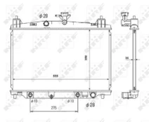 Variklio radiatorius NRF NRF 53850
