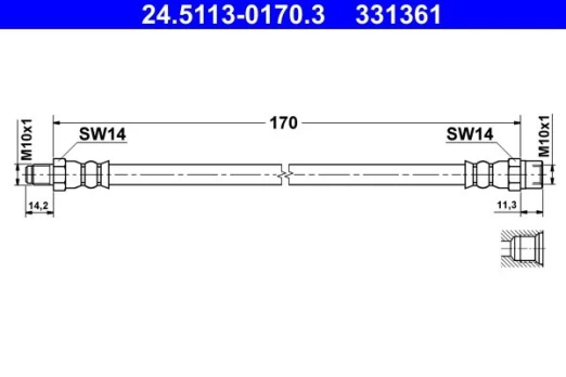 Stabdžių žarnelė ATE 24.5113-0170.3