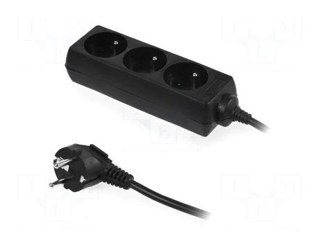 Plastrol ILGINIMO LAIDAS PS-370/3.0 E Juodas 3G+0 3M 10A W-98177