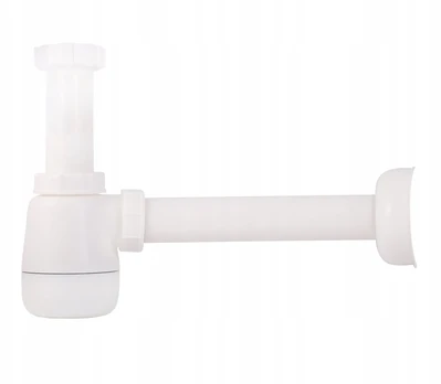 Baltas praustuvo sifonas, vamzdinis, Pvc