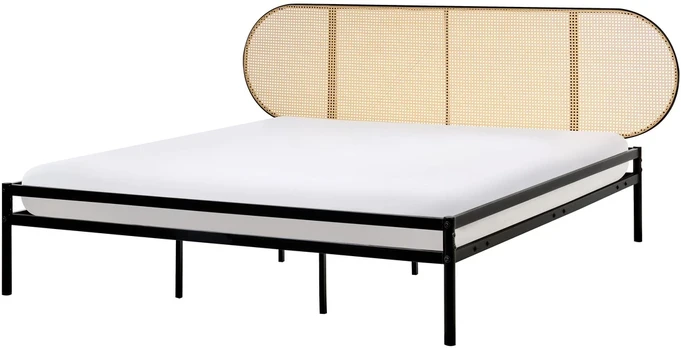 Beliani Technorattano lova BOULIN 180 x 200 cm Juoda