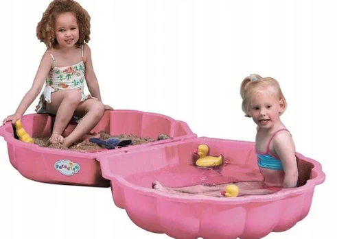 Smėlio dėžė-baseinas 2in1 plastikinis didelis + žaislas