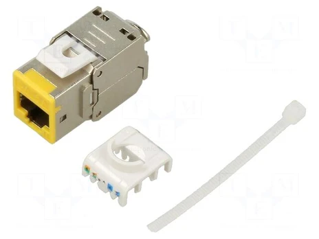 RJ45 module | Keystone | grey,yellow | IEEE 802.3at | on cable | 8p8c