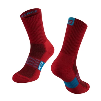Kojinės FORCE NORTH Thermo // ilgos, dydis: L-XL (42-47) (raudona/mėlyna)