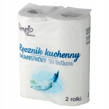 Virtuvinis popierinis rankšluostis Simply, baltas, 2 sluoksnių