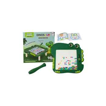 Lean Educational Magnetic Board Dinosaur Pad Puzzle Green Beads