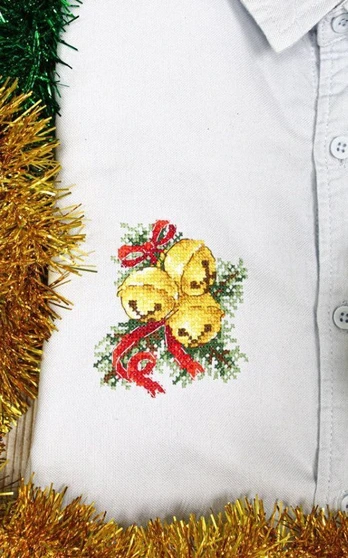 Water-soluble canvas cross stitch kit Bells SV-689