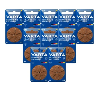 Elementai klausos aparatams VARTA 312, 6 vnt