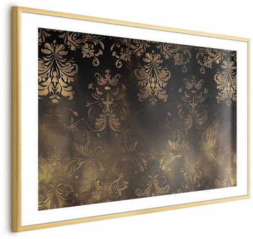 Artgeist Plakatas - Dark Baroque Patterns with Golden Accents