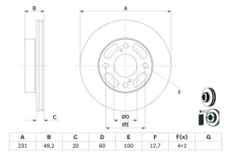 BOSCH 0 986 479 G91 Brake Disc kaina