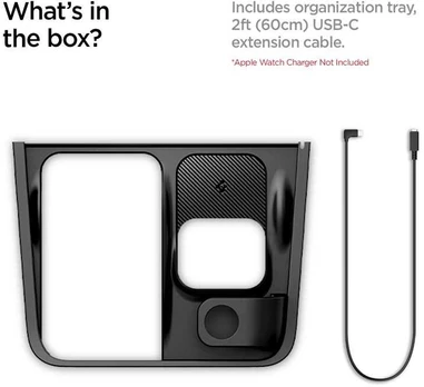 Dėklas Spigen Tesla 3 in 1 Wireless Charging Hub Mount, juodas - Tesla Model Y/3
