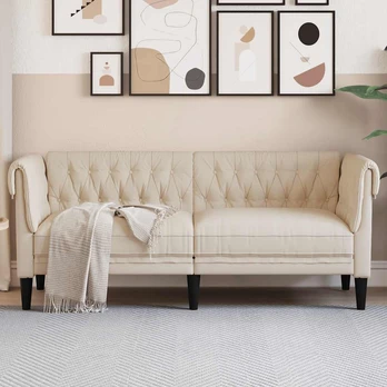 Dvivietė chesterfield sofa, linas