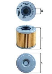 MAHLE OX 1093 Alyvos filtras