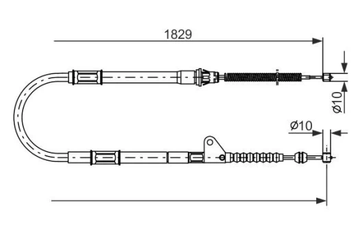 Trosas, stovėjimo stabdys BOSCH 1 987 477 545