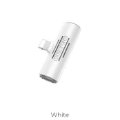 Adapteris Borofone BV7 iš Lightning į Lightning + 3,5mm baltas kaina