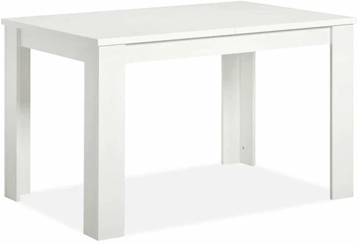 Homestyle4U Valgomasis stalas, modernus, 120x80 cm, baltas
