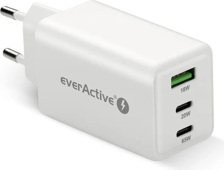 Everactive CHARGER GAN QC 4+ 65W 1 XUSB 2XUSB-C SQ-655Q