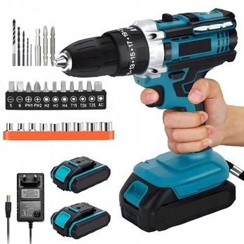 Bedee 50nm akumuliatorinis suktuvas-gręžtuvas rinkinys + 2 akumuliatoriai 1200mah BUBELLO