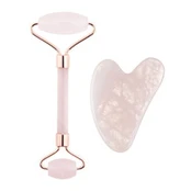 Palsar 7 Rose Quartz Jade Roller & Gua Sha Set