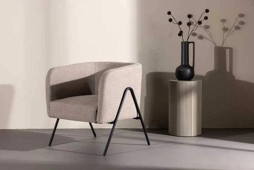Sofa Venture Design Fotelis, Rika, 66x65x70 cm, Bežinis