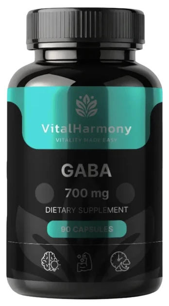 Vitalharmony gaba 700 mg, 90 kapsulių