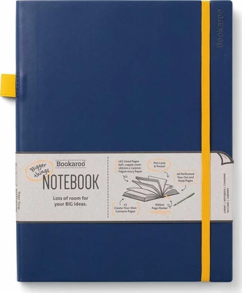 Teka Bookaroo Notebook Journal didelis - tamsiai mėlynas