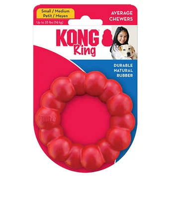 Žaislas šuniui Kong Ring, 0.35 cm, raudonas, S/M