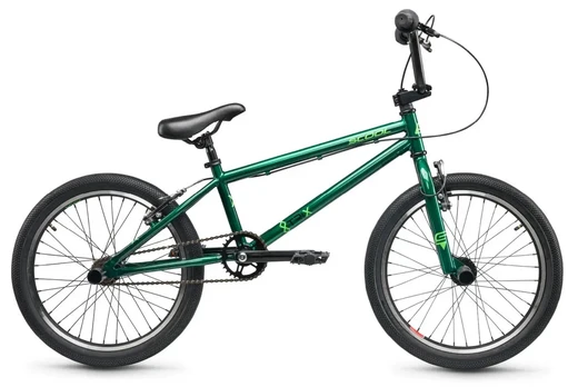 Dviratis S'COOL XtriX 20 1-speed BMX 20" HiTen dark green-neon green